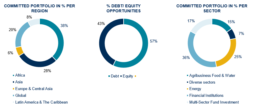 pie charts-blended finance